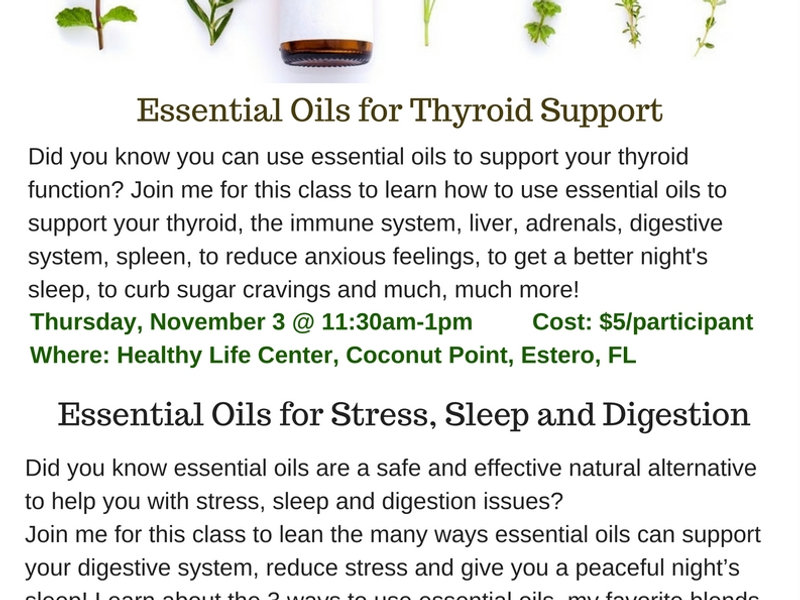 Essential Oils Classes in November