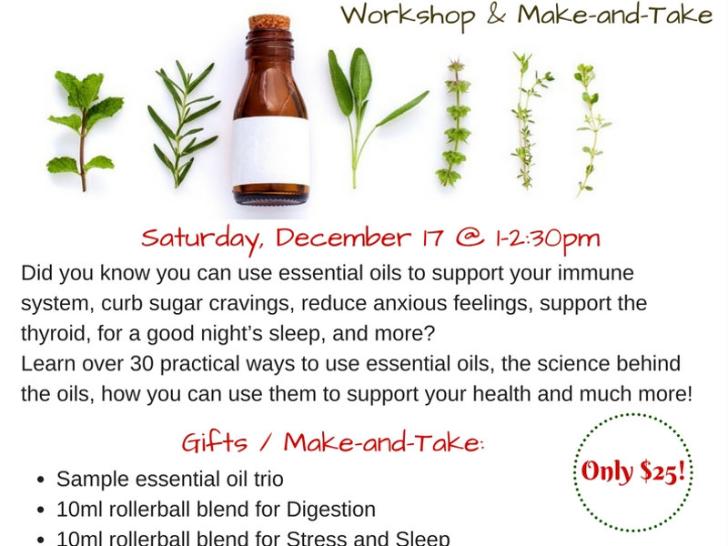 Natural Health with Essential Oils - Workshop and Make-And-Take